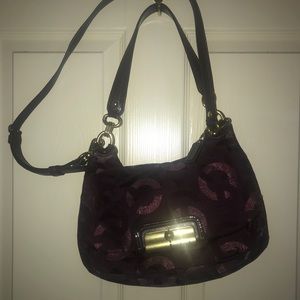 Plum Coach Purse and Wallet